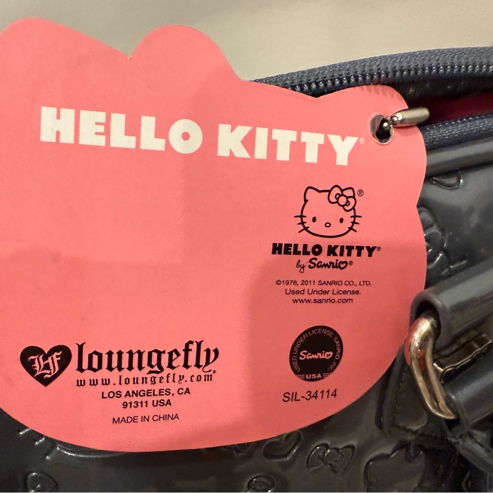Hello Kitty Gray Embossed Handbag - Picture 9 of 14